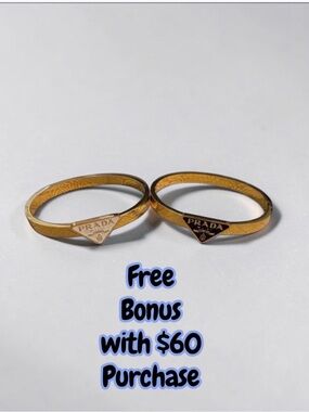 Gold-Tone Logo Bangle choice of Color.